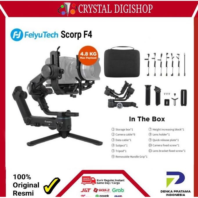 TERBARU - Feiyu Tech Scorp Pro F4 Handheld Gimbal Stabilizer Original Scrop F 4