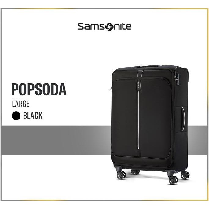 TERBARU - Samsonite Koper Softcase Popsoda Spinner Large 29" - Black