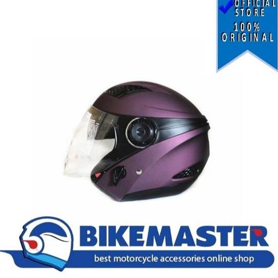 NEW Helm Zeus ZS-610 Matt Purple/Ungu Half Face