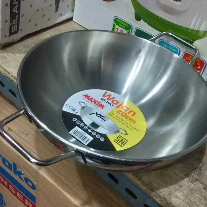 PWH MAXIM WAJAN 20 CM KECIL STAINLES STEEL