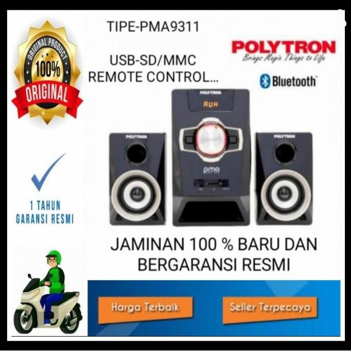 TERBARU - POLYTRON SPEAKER MULTIMEDIA PMA 9311 PMA9311 PMA-9311 GARANSI RESMI