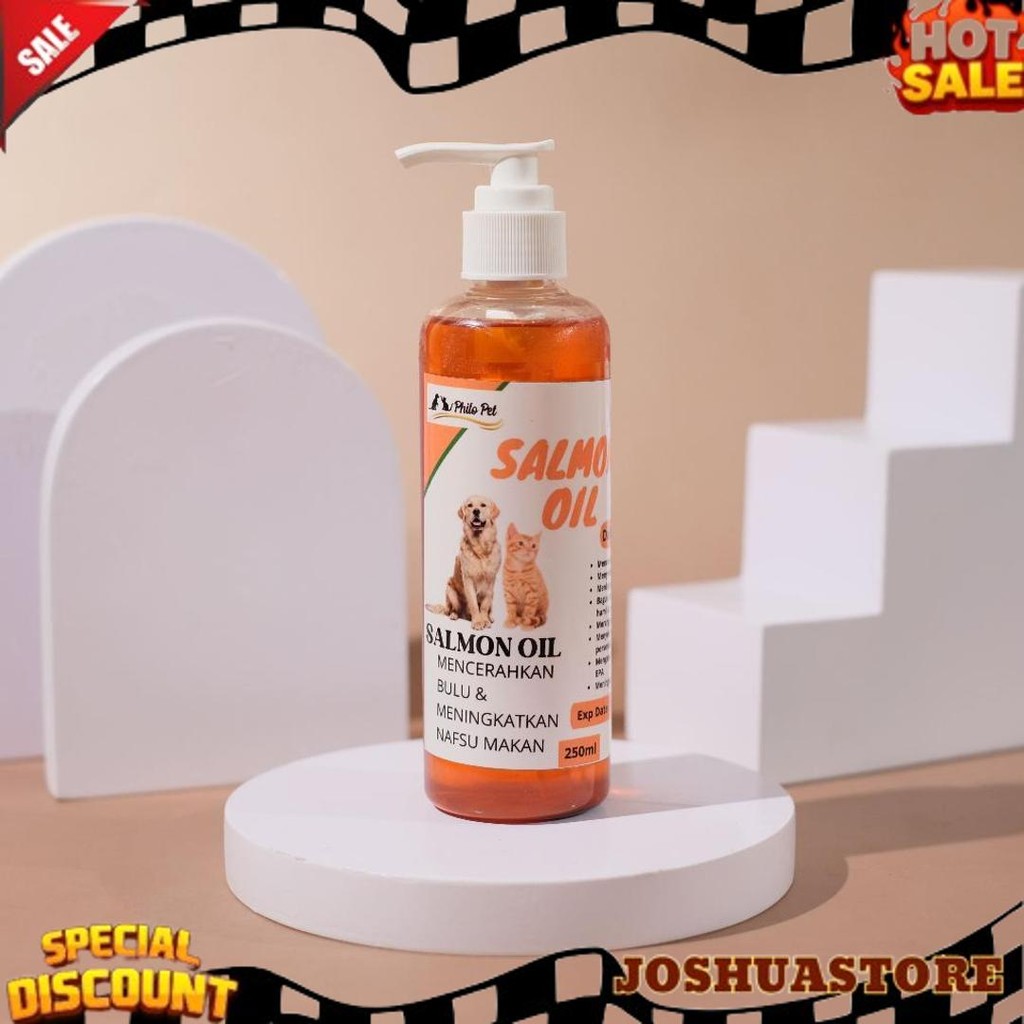 PREMIUM 60ml - 250ml - MINYAK IKAN SALMON / SALMON OIL / MINYAK SALMON / MINYAK IKAN / VITAMIN BULU 