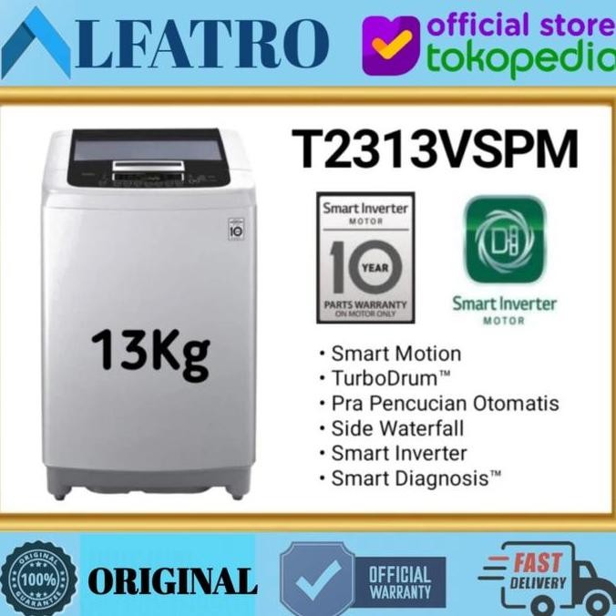 TERLARIS - LG MESIN CUCI TOP LOADING T2313VSPM