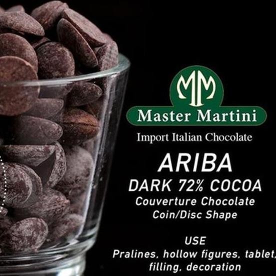 

Master Martini Ariba 72% 1Kg Dark Couverture Chocolate Cokelat Coin Kualitas Terbaik Harga Termurah