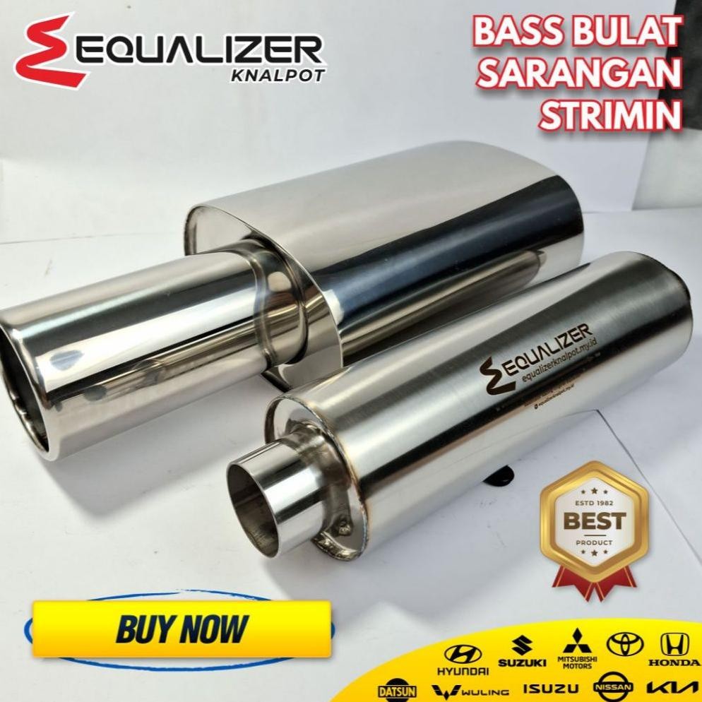 Knalpot Mobil Racing Fujitsubo Jumbo Bass Besar Original Silent Plus + Resonator Equalizer TABUNG Or