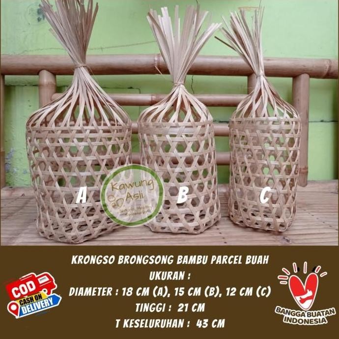 (Good) Krongso Brongsong Bambu Parcel Buah Keranjang Anyaman Bambu Hampers