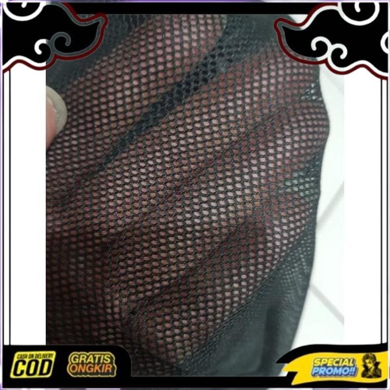 Trending Per Mtr Jala Lemas Hitam, Furing Jaket / Furing Celana / Kain Furing / Kain Jala / Daleman 