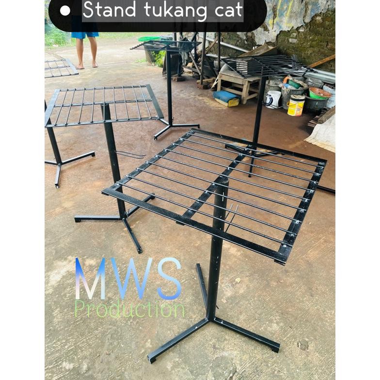 Meja putar (TERMURAH) stand cat dek motor / stand cat sangkar burung / stand tukang cat / alat pertu