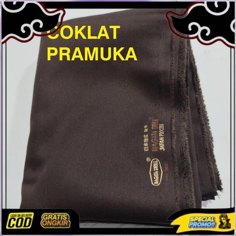 Offer Discount Kain Nagata Drill Coklat Pramuka Lebar 150 Kain Seragam Sekolah Seragam Organisasi Se