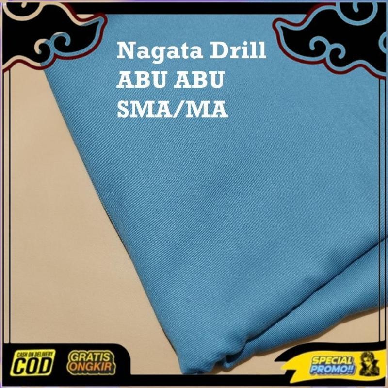 Top Today Nagata Drill Abu Abu Sma Lebar 150 Kain Seragam Sekolah Kain Celana Sma Kain Celana Abu Ab