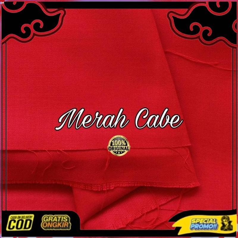 Offer Discount Kain Katun Toyobo Premium Merah Cabe (Lembut Adem Tidak Menerawang Berkualitas) Per 0