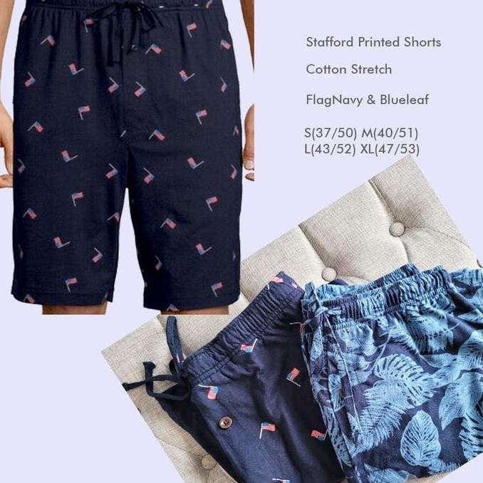 Stafford Print Shorts Celana Pendek Pria Branded