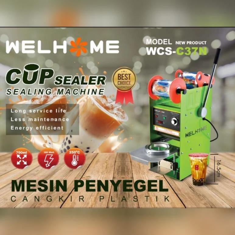 WELHOME MANUAL CUP SEALING MACHINE WCS-C35 CUP SEALER WELHOME WCS C35 C37 MESIN PENYEGEL GARANSI RES