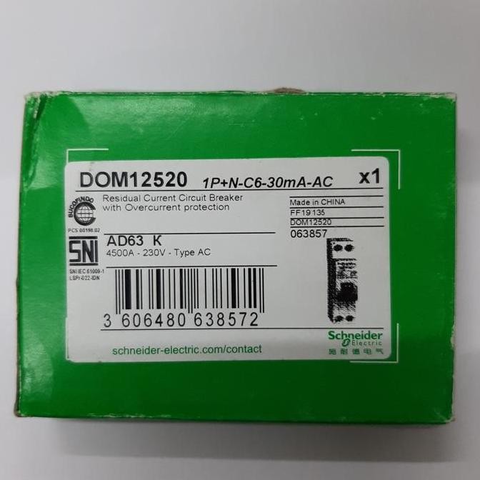 Hits Rcbo 6A Domae Schneider
