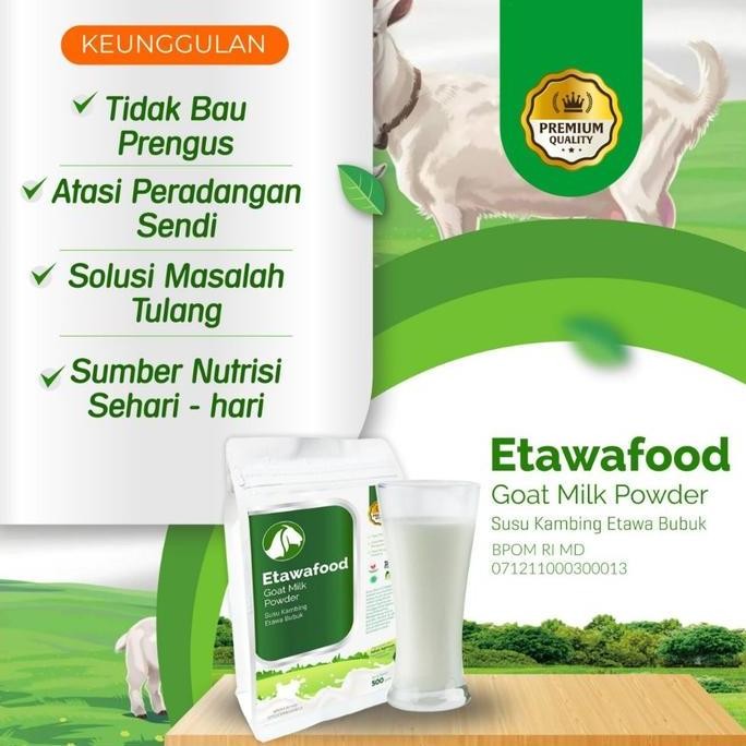 

(Good) ETAWAFOOD 500 gram Susu Kambing Etawa Bubuk / Goat Milk Powder 500 Gram / Susu Etawa Berkualitas