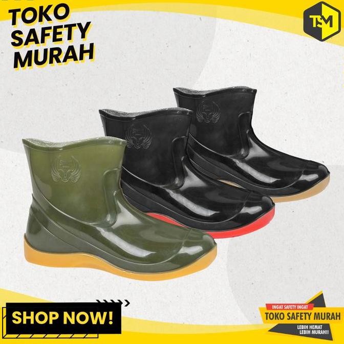 Sepatu Boot Ankle Pendek Karet Anti Air Boots Fashion Pria Wanita Sunter Relax