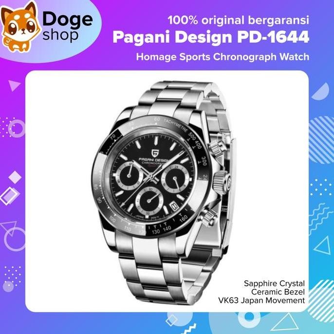 Ready  Pagani Design PD-1644 New 2025 Chronograph VK63 Japan Movement Jam Tangan Homage