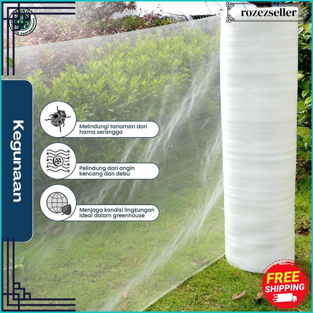 Insect Net Lebar 1 Meter - Jaring Penghalang Serangga Greenhouse - Jaring Kasa Insect Net Bisa Cod