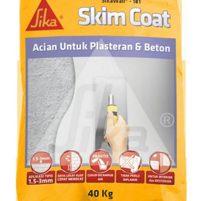SIKA SKIMCOAT GREY 40KG ACIAN ORIGINAL DAN TERPERCAYA