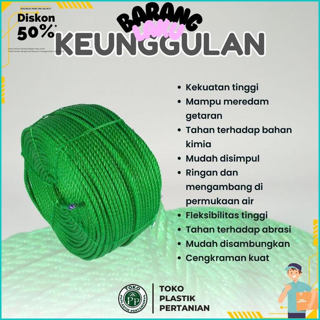 

Tali Tampar Ukuran 7 Mm Panjang 220 Meter Bisa Cod