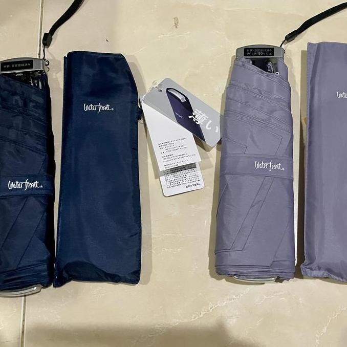 Ori jepang payung lipat pipih uv merk waterfront murah