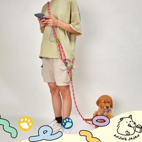 Tali Tuntun Anjing Kucing | Hands Free Leash | Tali Tuntun Anjing Kucing Jogging Running | Leash Anj