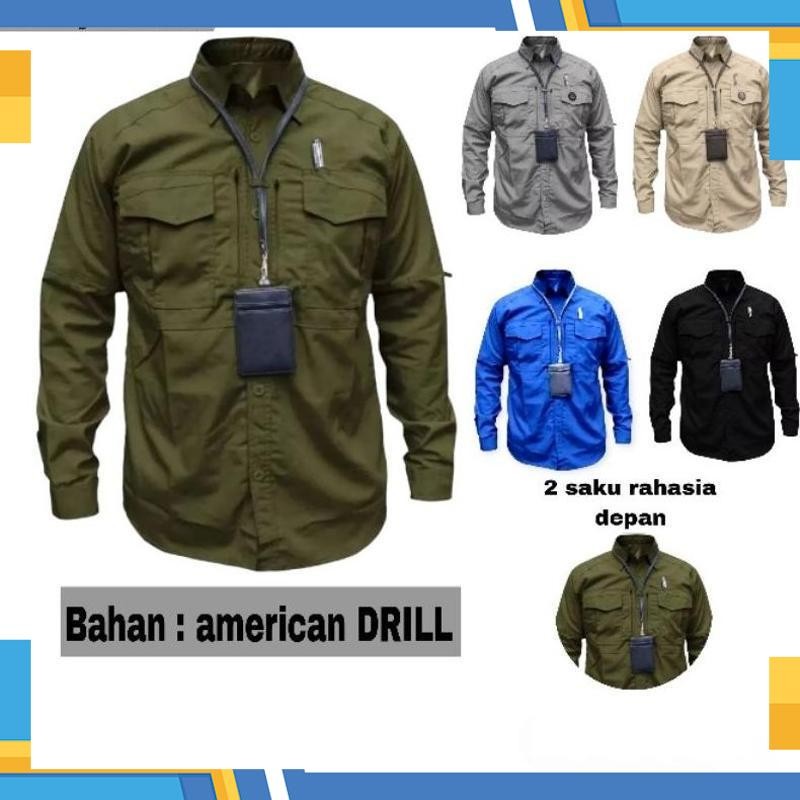 Berkualitas BULZBULFASHIN- Kemeja Tactical M Tac | kemeja mtac | Baju PDL Tactical | Kemeja Taktical