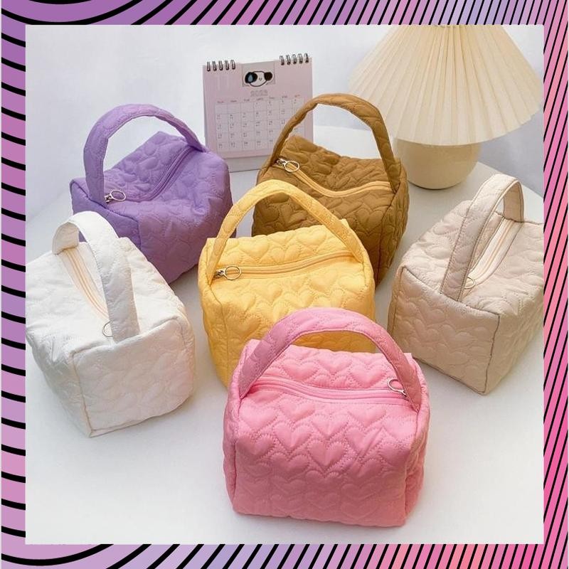 Diskon Gede Pouch Mini Lucu Puffy Gina Zipper Pouch Makeup Wanita Import Korean Style Tas Puffy Mini