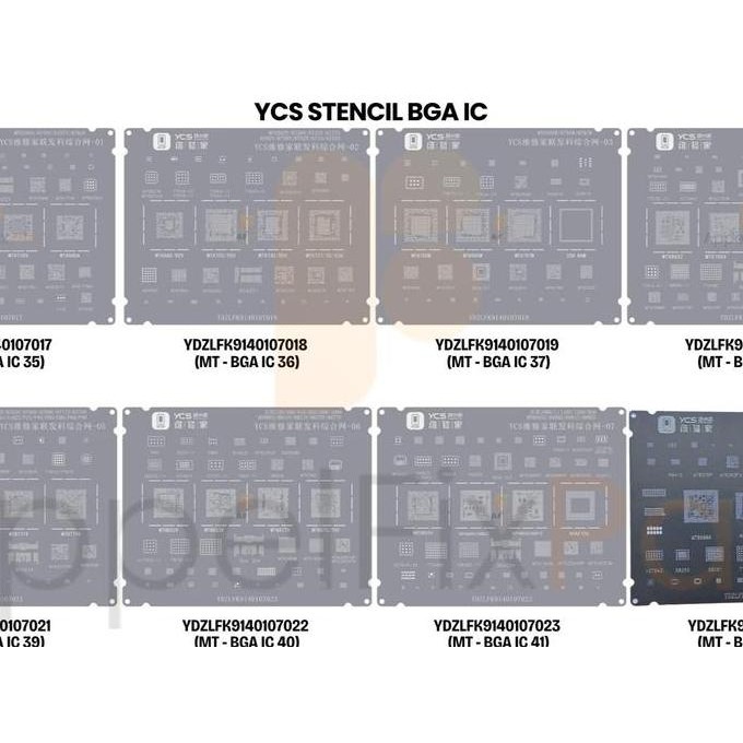 ready YCS BGA STENCIL IC SAMSUNG UNIVERSAL MEDIATEK