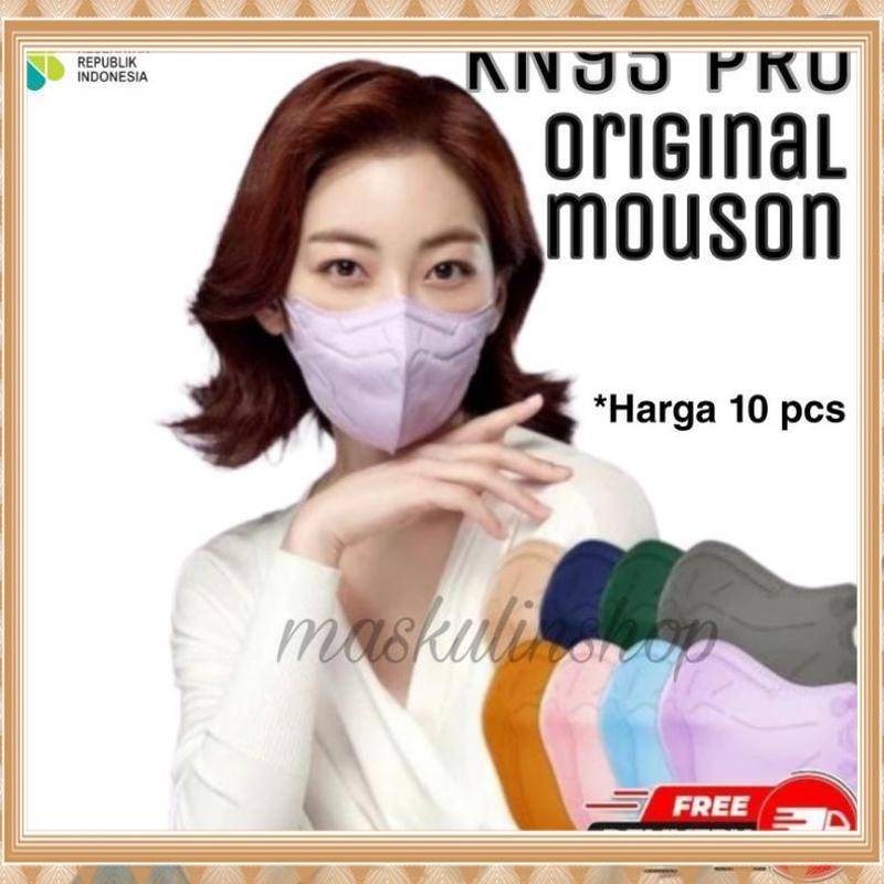 Bisa COD MASKER KN95 PRO MOUSON ISI 10 PCS/ MASKER KN95 MOUSON PRO PREMIUM/ MASKER KN95 5PLY WARNA/ 