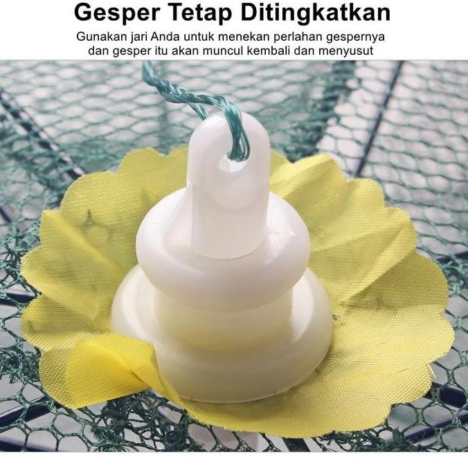 DB81>> Bubu Payung 6~24 Lubang Termurah Alat Penangkap Ikan Rajungan Udang Bubu Berbentuk Lipat