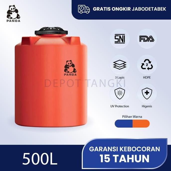 Tangki Toren Tandon Air Panda Pan 50 (500 Liter) Murah Berkualitas