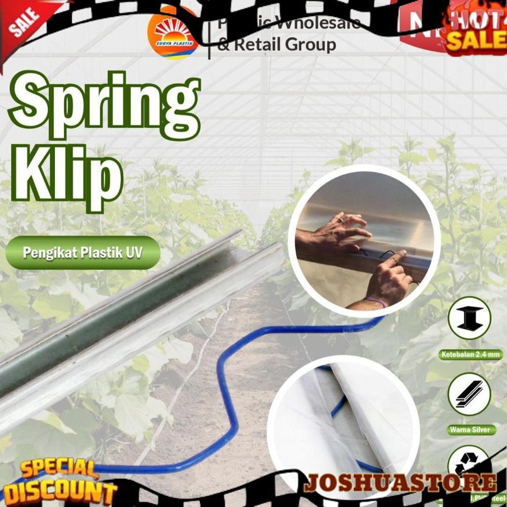 Sale Penjepit Plastik UV / Spring Klip Alat Pasang Plastik UV