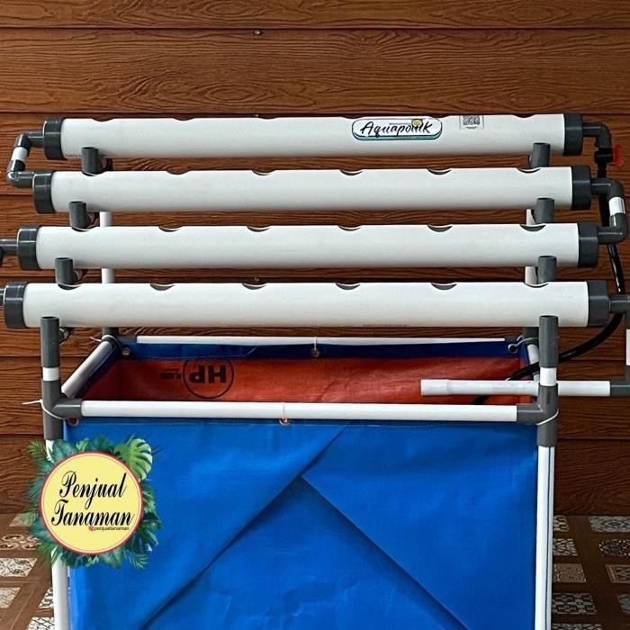 aquaponik set lengkap hidroponik kolam dalam