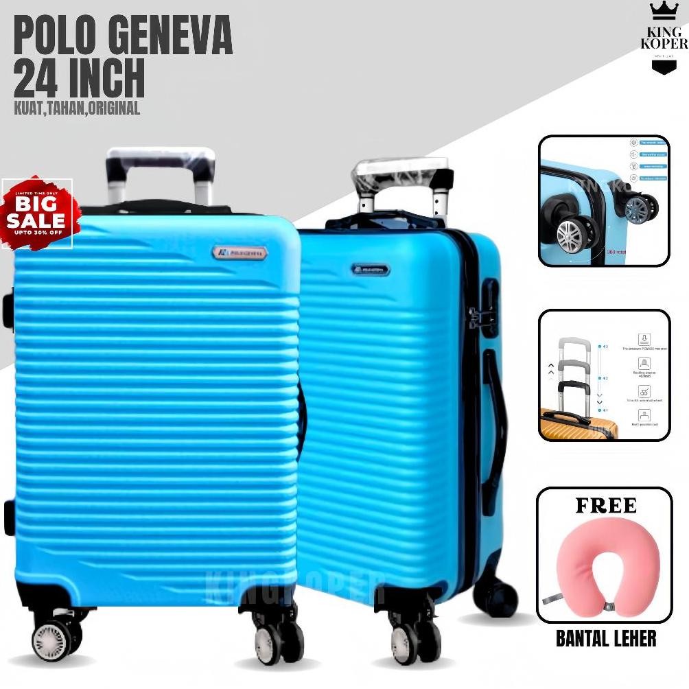 Koper 24 inch Polo Happy 802 ukuran bagasi/koper murah/fiber/hardcase/kabin/cabin