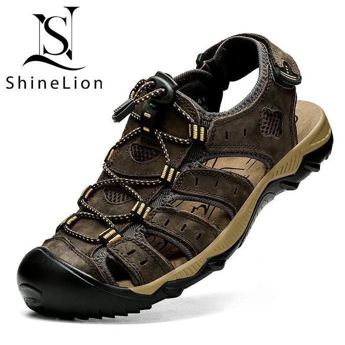 KP-2026 Sandal Pria Gunung Trendy Outdoor Pantai Sepatu Sandal Pria Keren Nyaman Anti Slip Tahan Aus