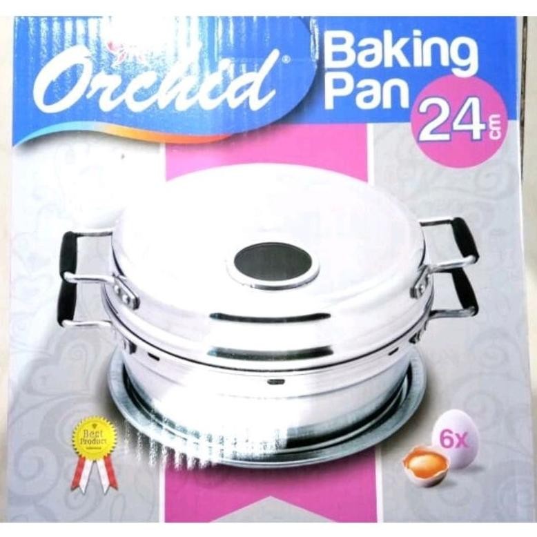 Baking Pan Orchid 24cm Panci Pemanggang Kue Cake / Orchid