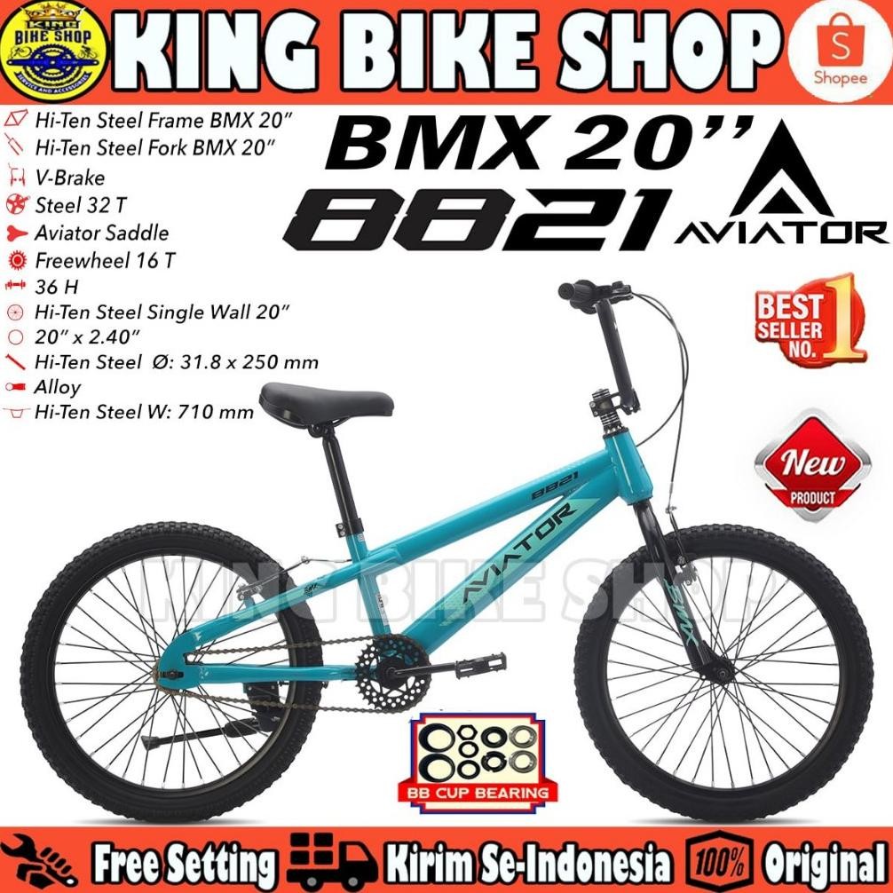 Sepeda Anak Laki BMX AVIATOR 8821 Ukuran 20 Inch Usia 8-11 Tahun