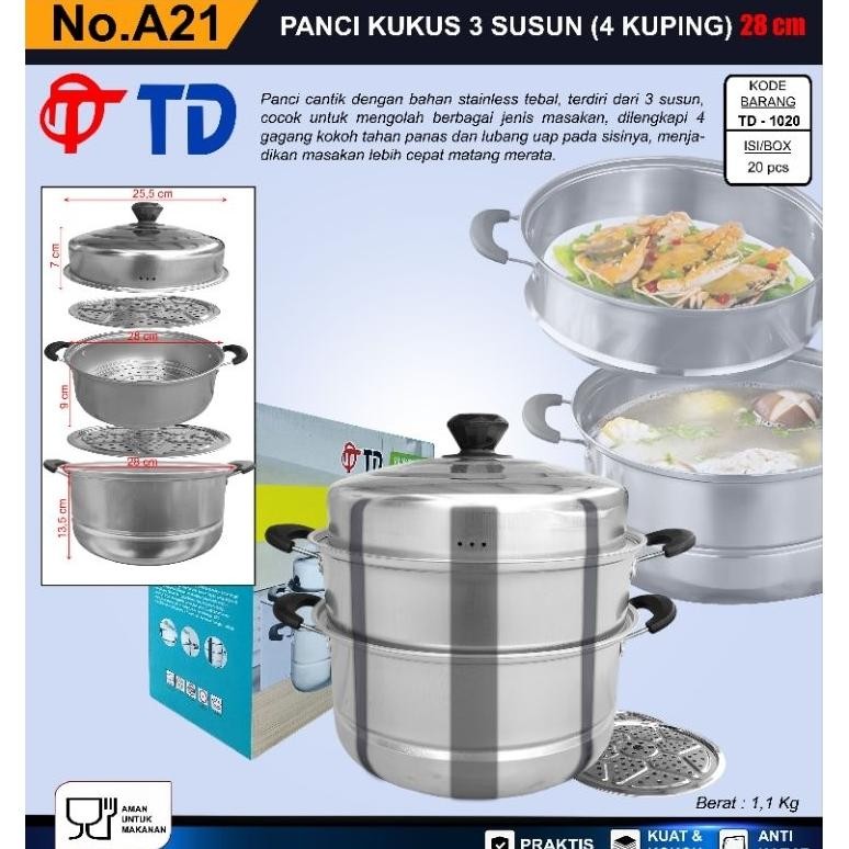 Panci kukus 3 susun/kukusan/pengukus