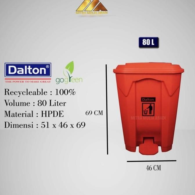 Tempat Sampah Injak 80 Liter Dalton HPDE / DUSTBIN / Bak Sampah Dalton