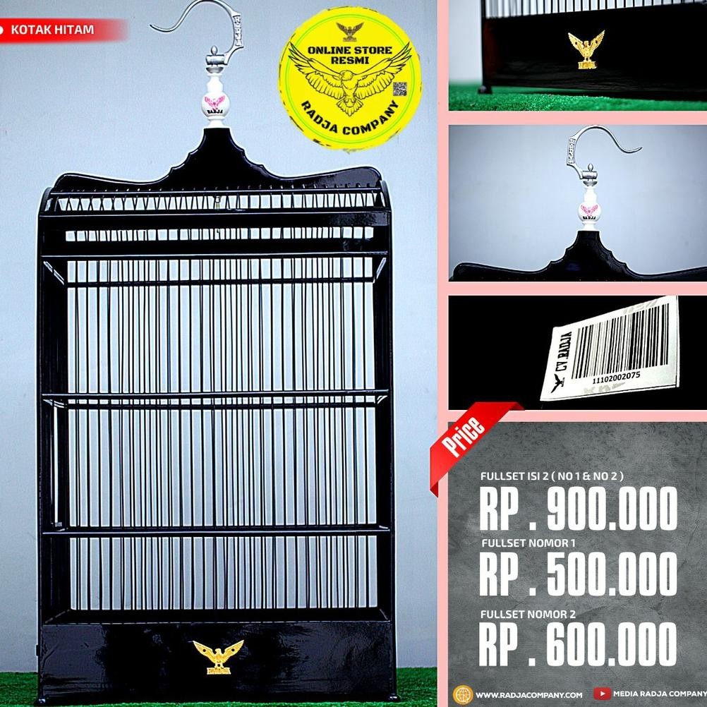Sangkar Radja Kotak Hitam Sangkar Burung Berkualitas Sangkar Burung Murah