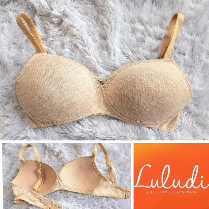BRA LULUDI TANPA KAWAT KATUN BUSA TIPIS K73 LB 5909 32,34,36 A/B/C WIRELESS NON WIRE Bh Wanita