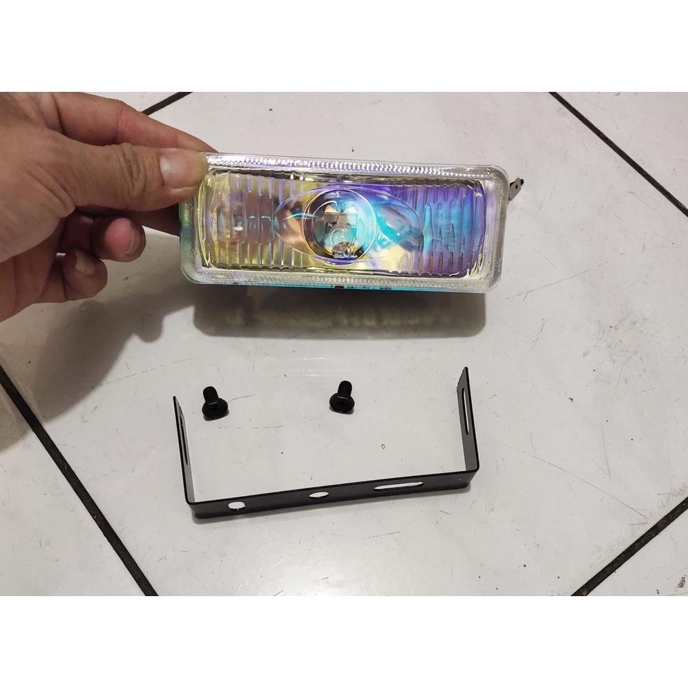 PROMO LAMPU KABUT SOROT HALOGEN FOGLAMP KOTAK MOTOR MOBIL  UNIVERSAL