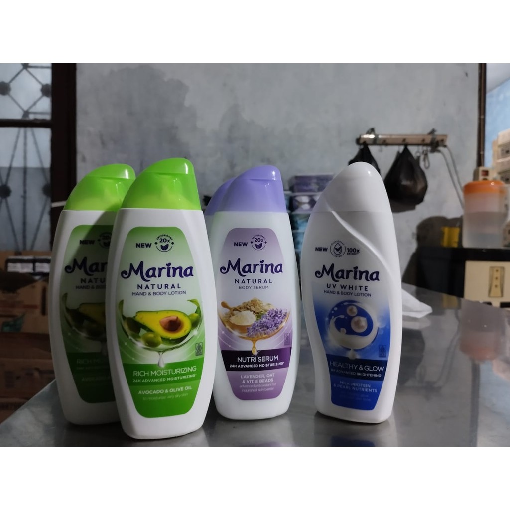 TWIN PACK(ISI 2) MARINA BODY LOTION NATURAL 24HZ MOISTURIZING 190/185ML