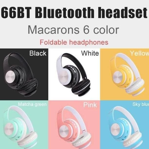 DT109 }} Headset Bando Bluetooth 66BT Wireless