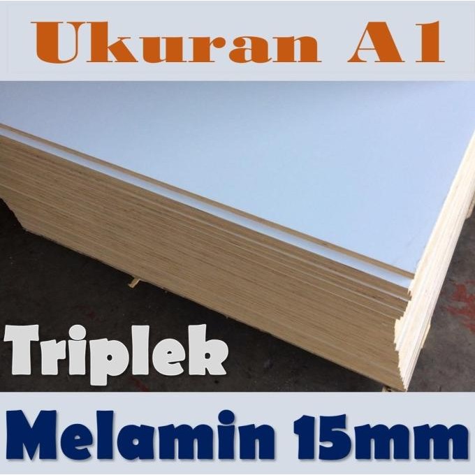 TRIPLEK MELAMIN 15MM UKURAN A1 594X841X3 MM TRIPLEK PUTIH 15MM