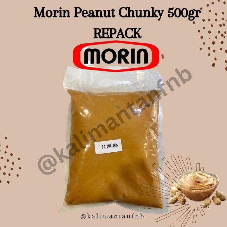 

TERLARIS Morin Peanut Butter Chunky Selai Kacang Kasar 500gr - REPACK Siap kirim