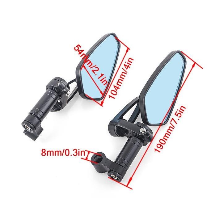 Original KJ542 Kaca Spion CNC Aminum 7 8 22mm Untuk Z900 Z900RS Z800 Z1000 New