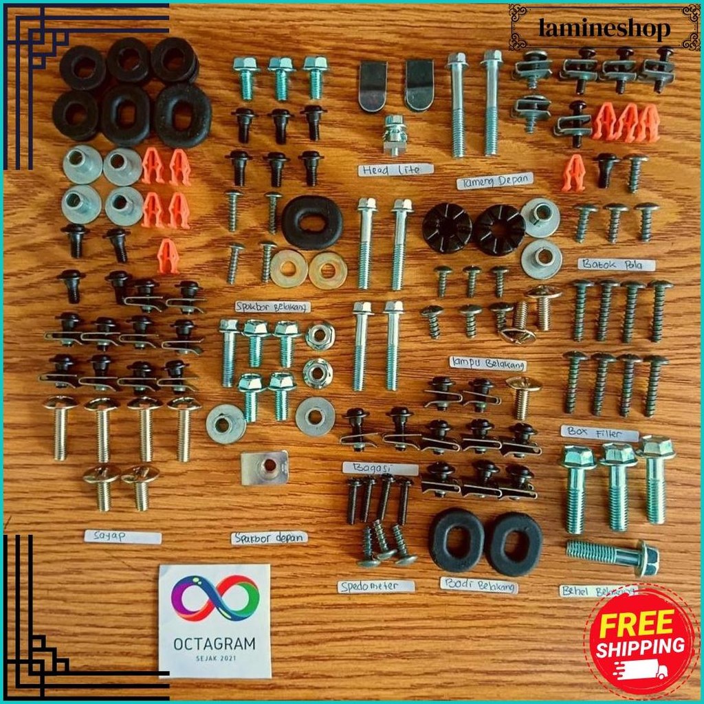 Baut Supra X 125 Helm In Fullset / Baut Honda Supra X 125 Helm In Full Body / Baut Baut Honda Supra 