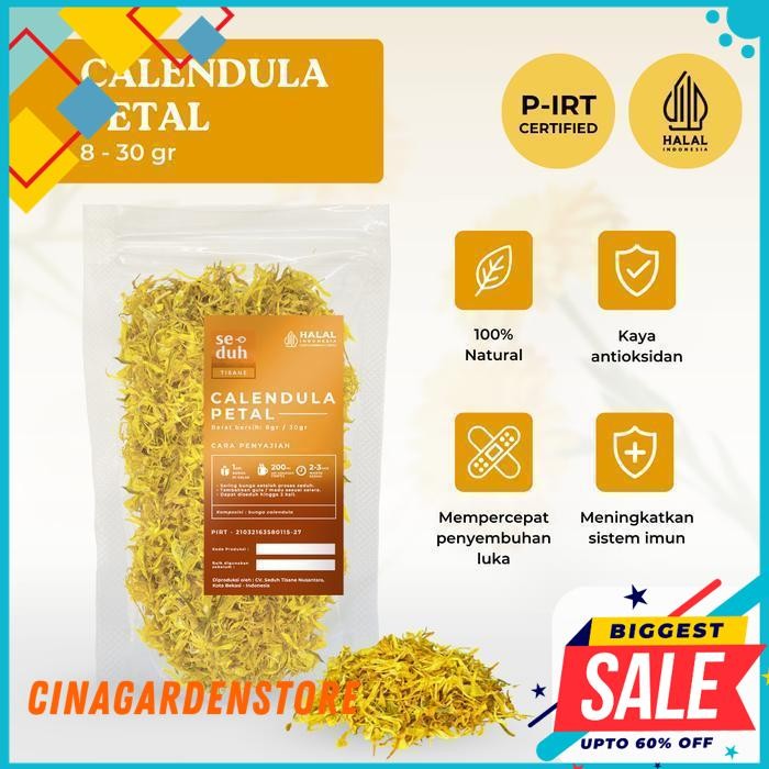 

BUNGA CALENDULA /YELLOW CALENDULA PETAL / FLOWER TEA 8GR - 1KG GRATIS ONGKIR